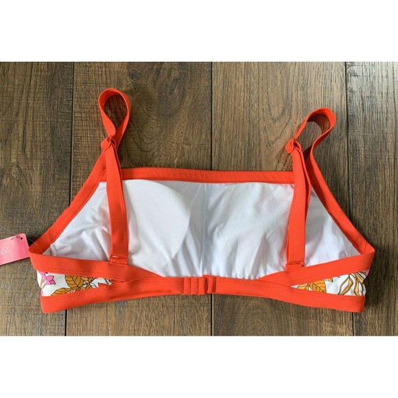 Juniors' Xhilaration Square Neck Bralette Bikini Top Floral Print X-Large, 1020 - Picture 8 of 8